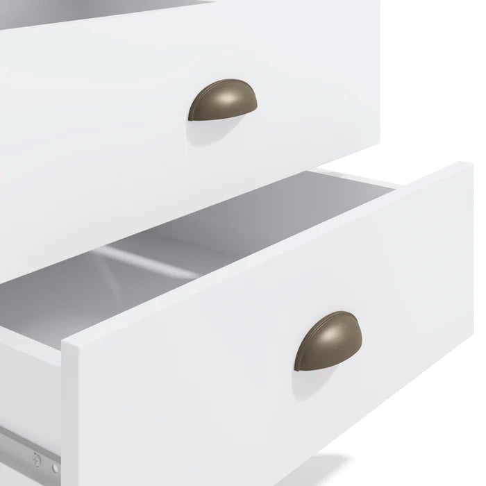 24.41'' Tall 2 - Drawer Nightstand in White Provide Storage Space