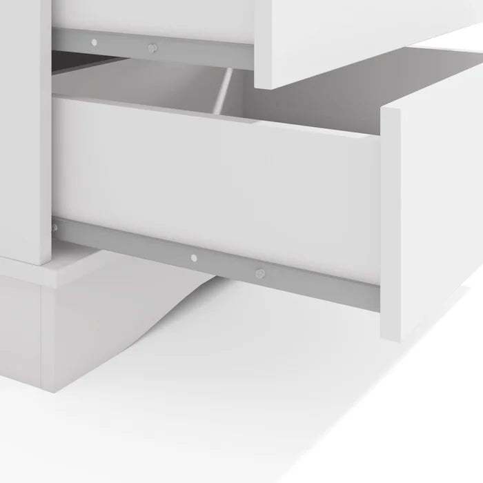 24.41'' Tall 2 - Drawer Nightstand in White Provide Storage Space