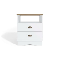 24.41'' Tall 2 - Drawer Nightstand in White Provide Storage Space