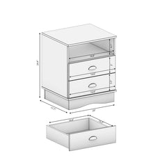 24.41'' Tall 2 - Drawer Nightstand in White Provide Storage Space