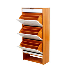 Pair Shoe Storage Cabinet 3 Tier And One Storage Up To 24 Pair Shoe Storage