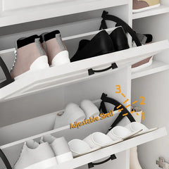 24 Pair Shoe Storage Cabinet Multifunctional Shoe Cabinet Perfect Organize