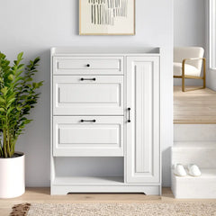 24 Pair Shoe Storage Cabinet Multifunctional Shoe Cabinet Perfect Organize