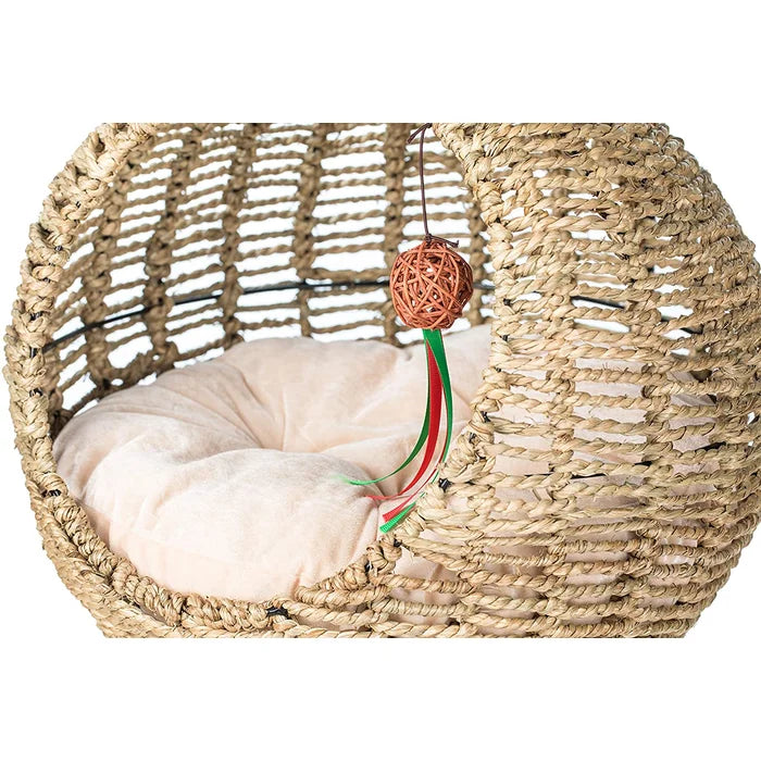 Hanging wicker cheap dog bed