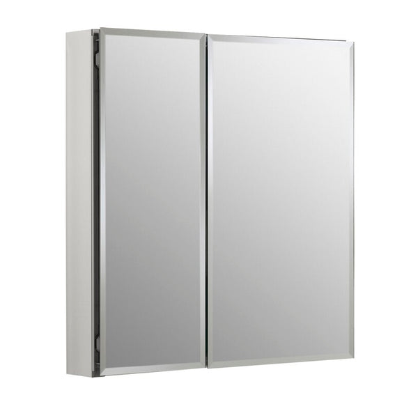 Recessed or Surface Mount Frameless 2 Doors Medicine Cabinet with 2 Adjustable Shelves Easily Into Any Bath Or Powder Room
