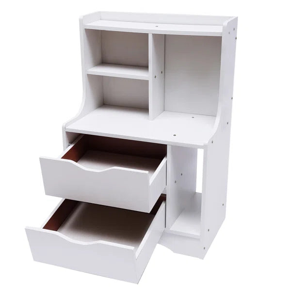 27.56'' Tall 2 - Drawer Soft Close Drawers Nightstand in White Provide Storage Space
