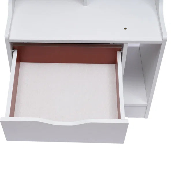 27.56'' Tall 2 - Drawer Soft Close Drawers Nightstand in White Provide Storage Space