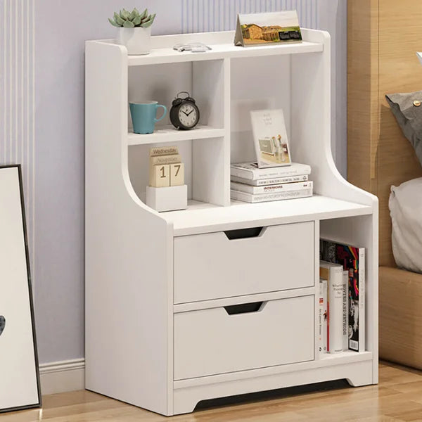27.56'' Tall 2 - Drawer Soft Close Drawers Nightstand in White Provide Storage Space