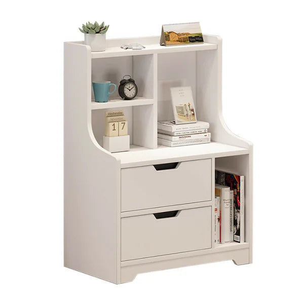 27.56'' Tall 2 - Drawer Soft Close Drawers Nightstand in White Provide Storage Space