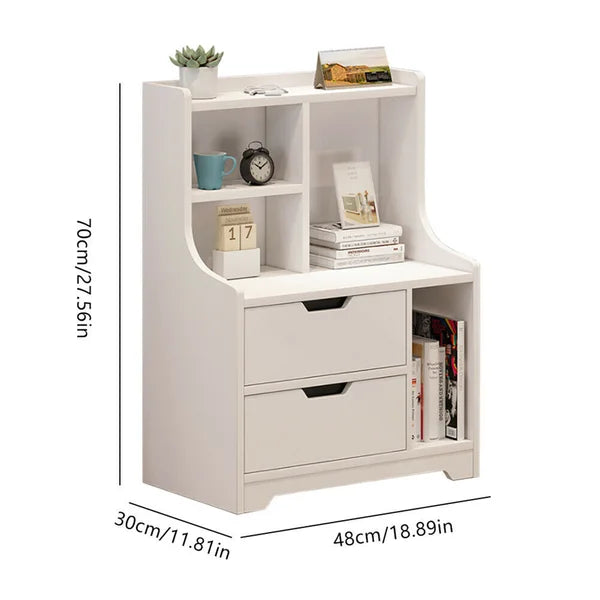 27.56'' Tall 2 - Drawer Soft Close Drawers Nightstand in White Provide Storage Space