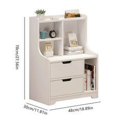 27.56'' Tall 2 - Drawer Soft Close Drawers Nightstand in White Provide Storage Space
