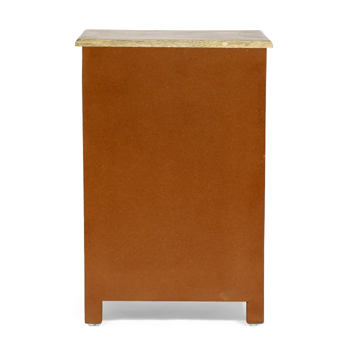 27'' Tall 4 - Drawer Durable Mango Solid Wood Nightstand in Brown