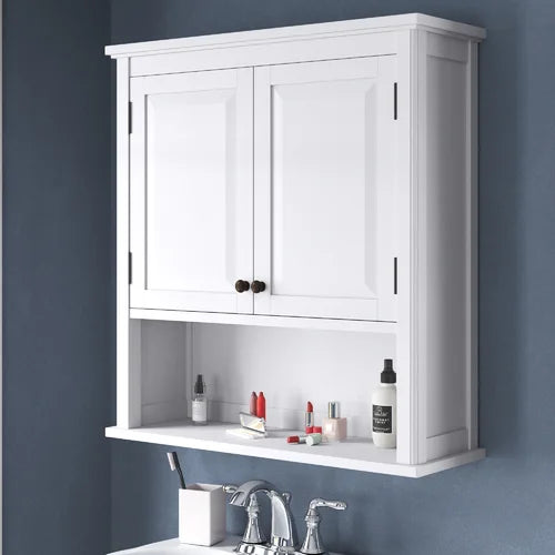 27'' W x 29'' H x 9'' D Wall Mounted Bathroom Cabinet Each Shelf Height Depth