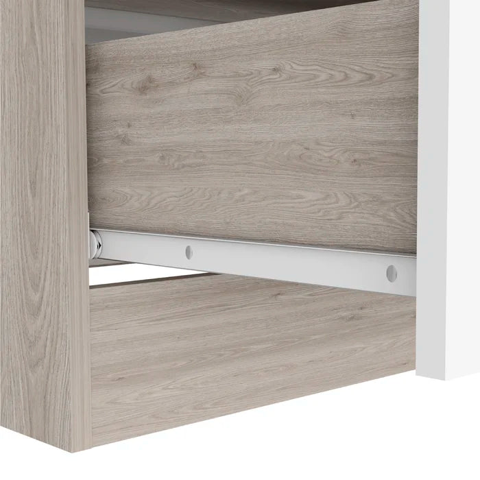 White 29.7'' Tall 3 - Drawer Nightstand Three Spacious Drawers Perfect Organize