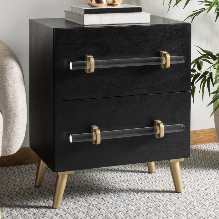 29'' Tall 2 - Drawer Nightstand in Black Offer Plenty Storage Space