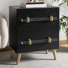 29'' Tall 2 - Drawer Nightstand in Black Offer Plenty Storage Space