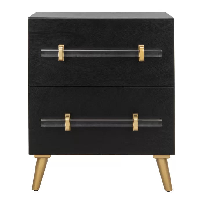 29'' Tall 2 - Drawer Nightstand in Black Offer Plenty Storage Space