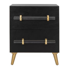 29'' Tall 2 - Drawer Nightstand in Black Offer Plenty Storage Space
