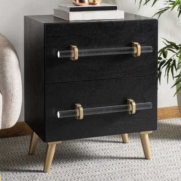 29'' Tall 2 - Drawer Nightstand in Black Offer Plenty Storage Space
