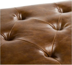 Leather Saddle Bench - 47" x 20" x 18" Add A Touch of Mid-Century, Modern Styling to your Home Decor