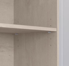 2 Shelf Bookcase in Washed Gray and Madison Cherry Organize your Home Office, Apartment or Dorm Room