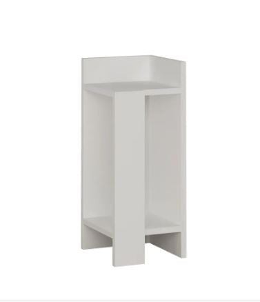 Modern Engineered Wood Nightstand - White  Perfect for Storing Nighttime Needs or for Extra Storage in the Kitchen or Living Room