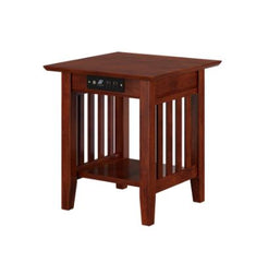 Mission Walnut Slatted Panel End Table Perfectly Accent your Couch or Living Room Chair
