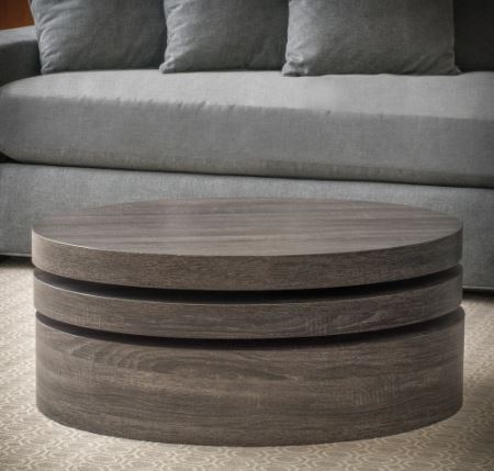 Rotating Wood Coffee Table Multi-Functional and Unique. Make A Statement in your Home Perfect for Living Room