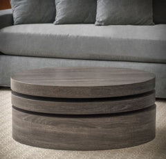 Rotating Wood Coffee Table Multi-Functional and Unique. Make A Statement in your Home Perfect for Living Room