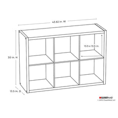 White 30'' H x 43.82'' W Cube Bookcase Easy to Upgrade your Home Décor