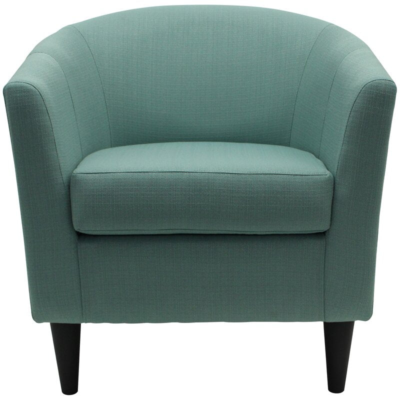 31.50'' Wide Barrel Chair Spa Green Foam Filled Polyester Blend Fabric