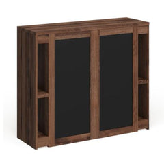 Rustic Walnut 47-inch Bar Dining Table Adding A Creative Touch to the Table, Chalkboard Panels Allow you to Write Out Drinks or Fun Messages