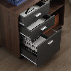 32'' Wide 3 -Drawer Mobile Lateral Filing Cabinet Add Storage to your Home Office
