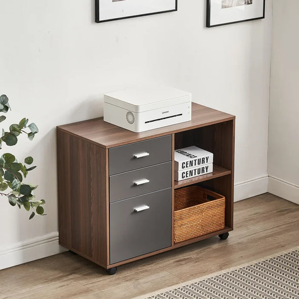 32'' Wide 3 -Drawer Mobile Lateral Filing Cabinet Add Storage to your Home Office