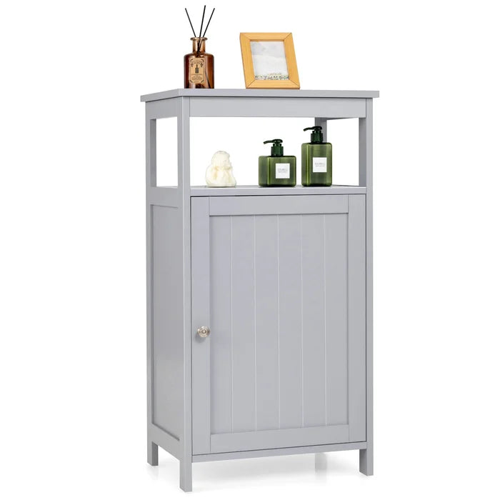 Gray 33'' Tall 1 - Door Accent Cabinet 3 Adjustable Heights Simple and Modern Style
