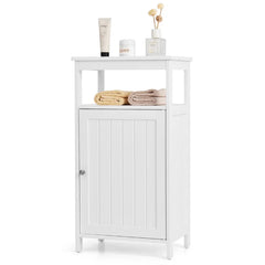 White 33'' Tall 1 Door Accent Cabinet Elegant Temperament and Enhance your Quality