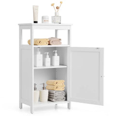 White 33'' Tall 1 Door Accent Cabinet Elegant Temperament and Enhance your Quality