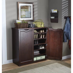 38 Pair Shoe Storage Cabinet Traditional Style that Blends with Most Decors