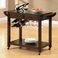 39.75'' Wide Rolling Kitchen Cart Offer Additional Storage Space