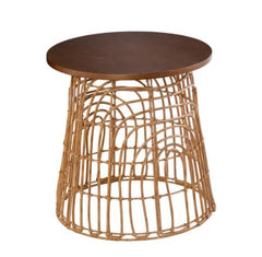 Wavehill Eclectic Natural Wood Accent Table Your Eclectic Design Comes Full Circle with this Round Side Table