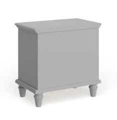 2-Drawer Side Table - Grey Two Drawers Offer Ample Space for Books, Toys and Other Belongings