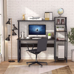 3 Piece Indoor Rectangular Computer Desk Office Set with Hutch