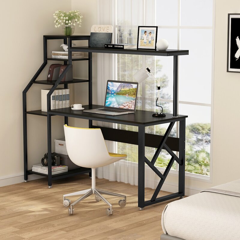 3 Piece Indoor Rectangular Computer Desk Office Set with Hutch