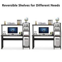 3 Piece Indoor Rectangular Computer Desk Office Set with Hutch