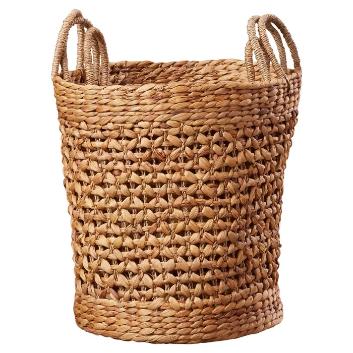 3 Piece Seagrass Basket Set Natural Colored Seagrass Braided and Woven