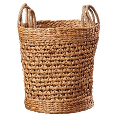 3 Piece Seagrass Basket Set Natural Colored Seagrass Braided and Woven