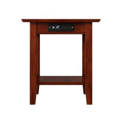 Mission Walnut Slatted Panel End Table Perfectly Accent your Couch or Living Room Chair