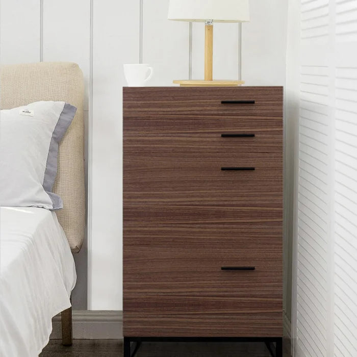 4-Layer Retro Wooden File Cabinet For Office Bedroom Anti Scratch and Anti-Fouling