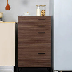 4-Layer Retro Wooden File Cabinet For Office Bedroom Anti Scratch and Anti-Fouling