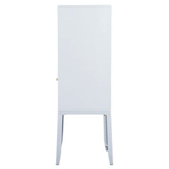 White 41.5'' Tall 1 - Door Accent Cabinet Adding Modern Style And Texture To Your Room